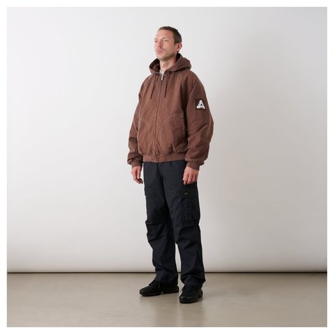 Palace 10 OZ HOODED CANVAS JACKET BROWN - Style 6