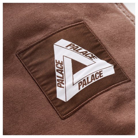 Palace 10 OZ HOODED CANVAS JACKET BROWN - Style 6