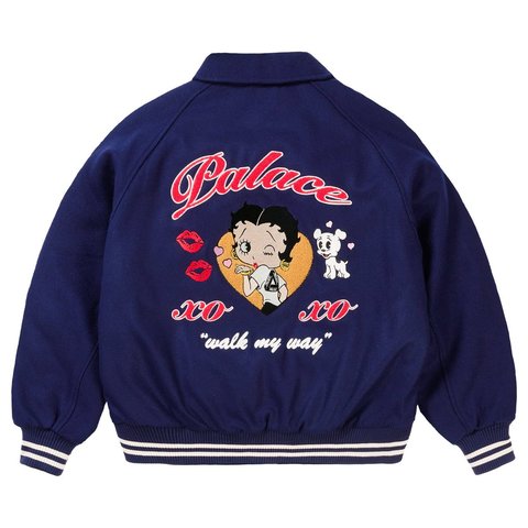 Palace BETTY BOOP VARSITY JACKET NAVY - Style 10