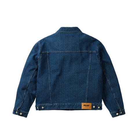 Palace STITCH DENIM JACKET MID INDIGO - Style 5