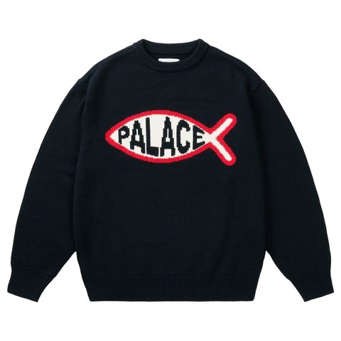 Palace PLAICE KNIT BLACK - Style 4