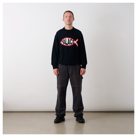 Palace PLAICE KNIT BLACK - Style 4