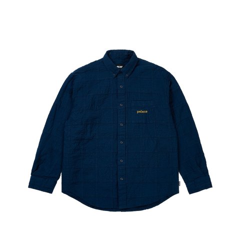 Palace SEER PATCH OXFORD SHIRT NAVY - Style 5