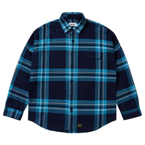 Palace SURPLUS FLANNEL SHIRT NAVY - Style 5