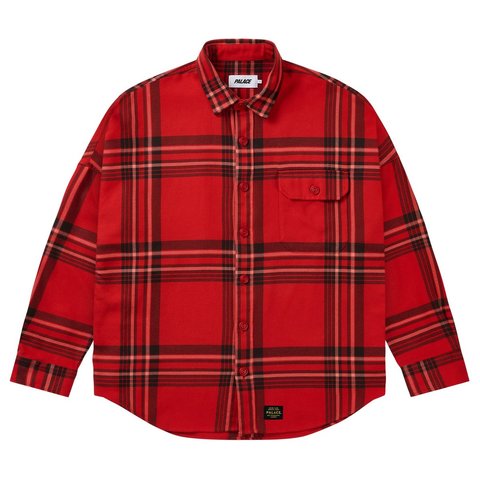 Palace SURPLUS FLANNEL SHIRT RED - Style 5