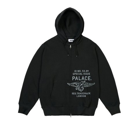 Palace DOVE STAMP WAFFLE ZIP HOOD BLACK - Style 4