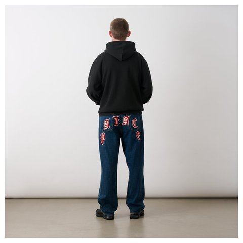 Palace DOVE STAMP WAFFLE ZIP HOOD BLACK - Style 4