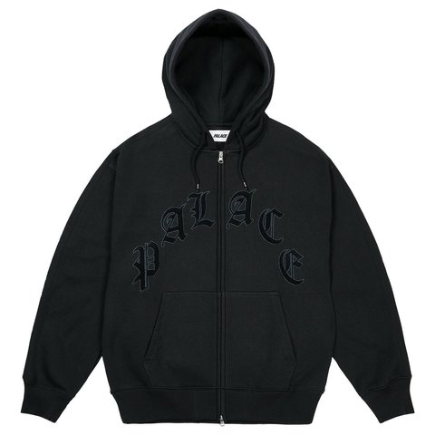 Palace LEGACY ZIP HOOD BLACK - Style 5