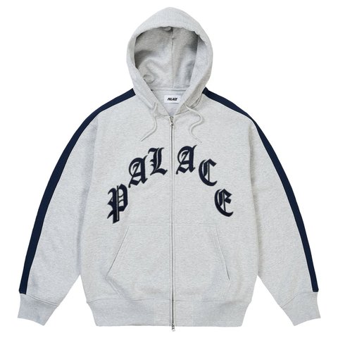 Palace LEGACY ZIP HOOD GREY MARL - Style 5