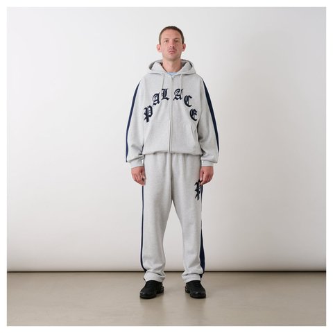 Palace LEGACY ZIP HOOD GREY MARL - Style 5
