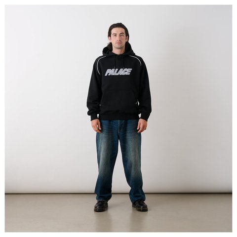 Palace LINE IT UP HOOD BLACK - Style 5