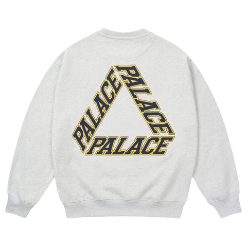 Palace P3 STITCH CREW GREY MARL - Style 4
