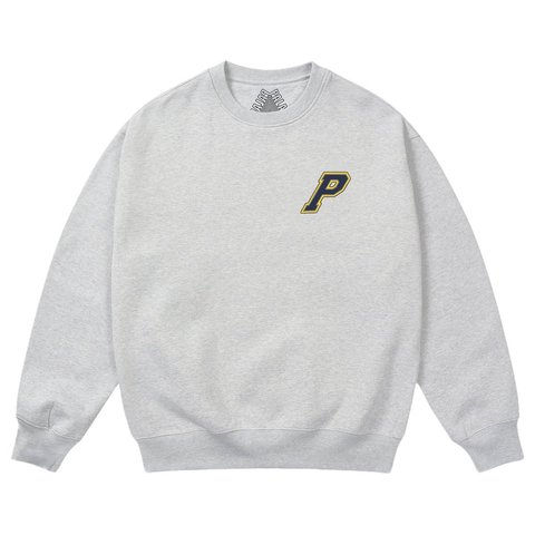 Palace P3 STITCH CREW GREY MARL - Style 4