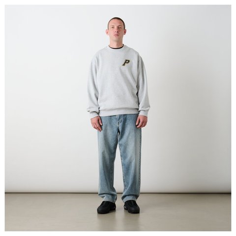 Palace P3 STITCH CREW GREY MARL - Style 4