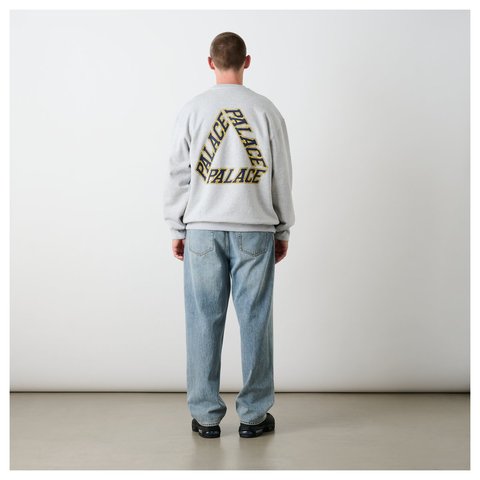 Palace P3 STITCH CREW GREY MARL - Style 4