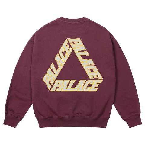 Palace P3 STITCH CREW MAROONISH - Style 4