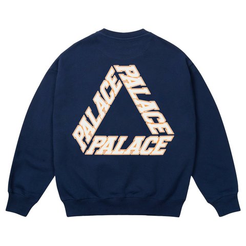 Palace P3 STITCH CREW NAVY - Style 4