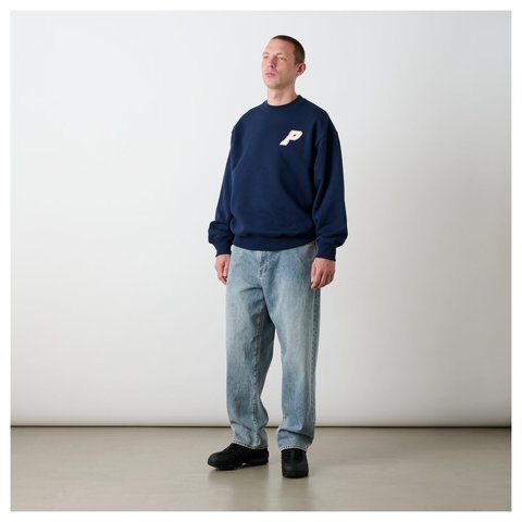 Palace P3 STITCH CREW NAVY - Style 4