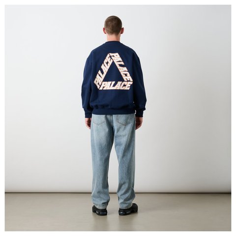 Palace P3 STITCH CREW NAVY - Style 4