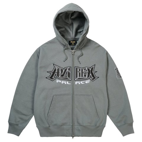 Palace PALACE AVIREX ZIP HOOD CHARCOAL - Style 7