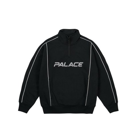 Palace PIPED 1/4 ZIP BLACK - Style 5
