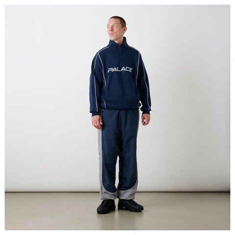 Palace PIPED 1/4 ZIP NAVY - Style 5