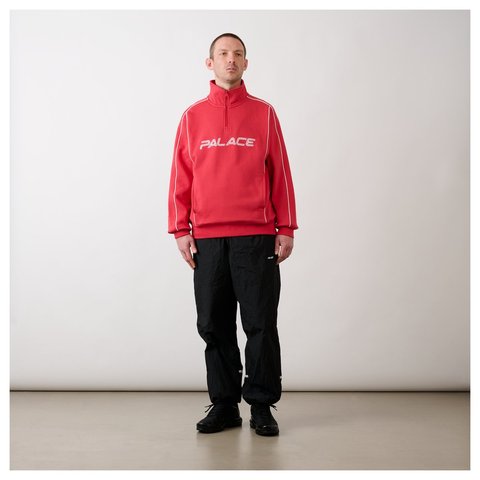 Palace PIPED 1/4 ZIP RACEY RED - Style 5