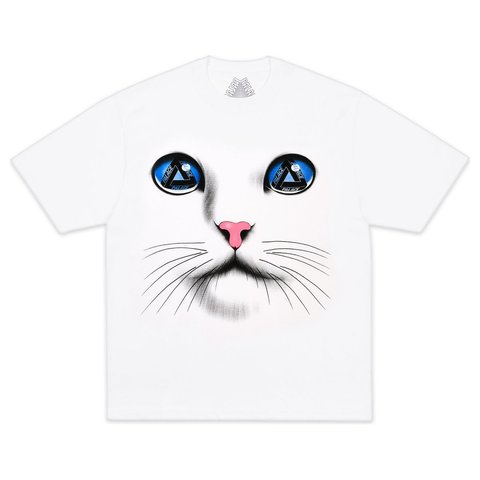 Palace CAT FACE T-SHIRT WHITE - Style 1