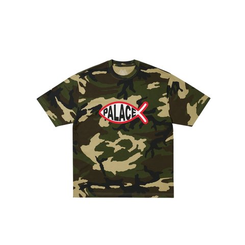 Palace PLAICE T-SHIRT WOODLAND CAMO - Style 1