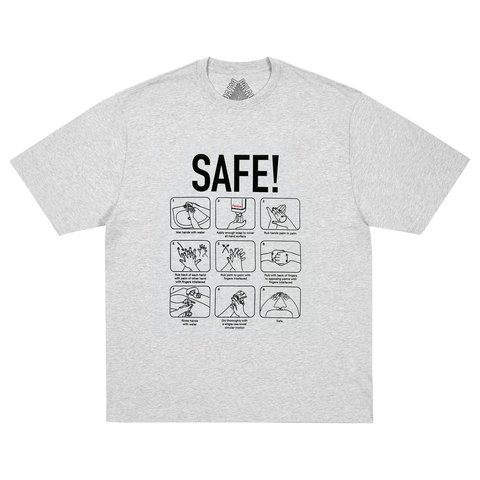 Palace SAFE T-SHIRT GREY MARL - Style 1
