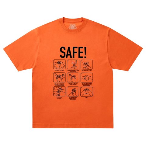 Palace SAFE T-SHIRT POP ORANGE - Style 1