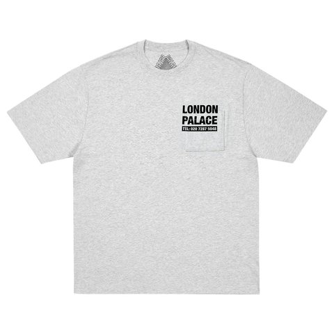 Palace SHOP NUMBERS T-SHIRT GREY MARL - Style 2