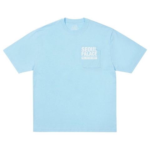 Palace SHOP NUMBERS T-SHIRT PERFECT BLUE - Style 2