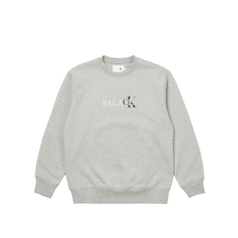 Palace CK1 PALACE CREW LIGHT GREY HEATHER