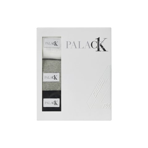 Palace CK1 PALACE TANK TOP 3PK CLASSIC WHITE / LIGHT GREY HEATHER / BLACK - Colorway