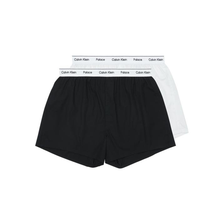 CK1 PALACE WOVEN BOXER 2PK CLASSIC WHITE / BLACK