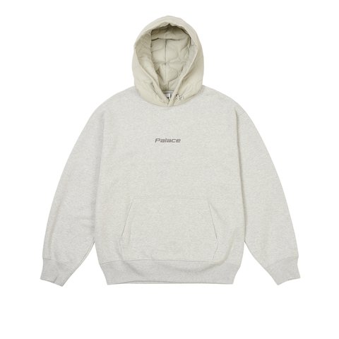 Palace BAFFLED FONT HOOD GREY MARL - Colorway