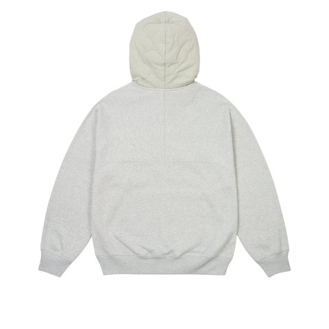 Palace BAFFLED FONT HOOD GREY MARL - Colorway