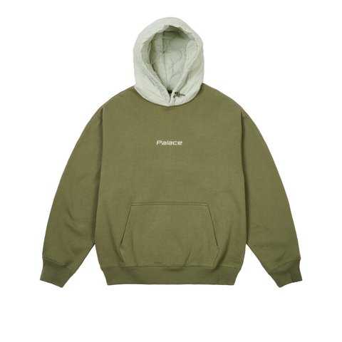 Palace BAFFLED FONT HOOD THE DEEP GREEN - Colorway
