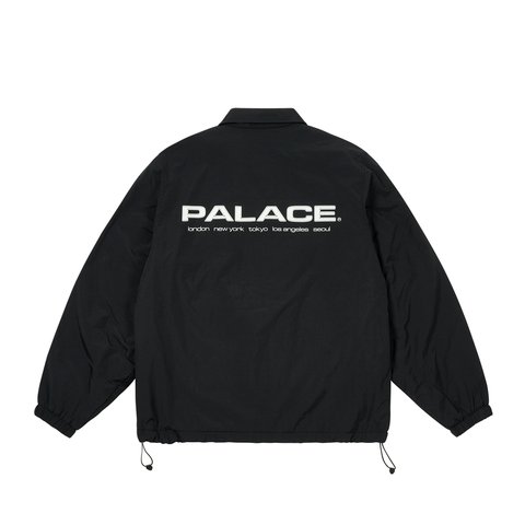 Palace FLEECE LINED COACH JACKET BLACK - Colorway