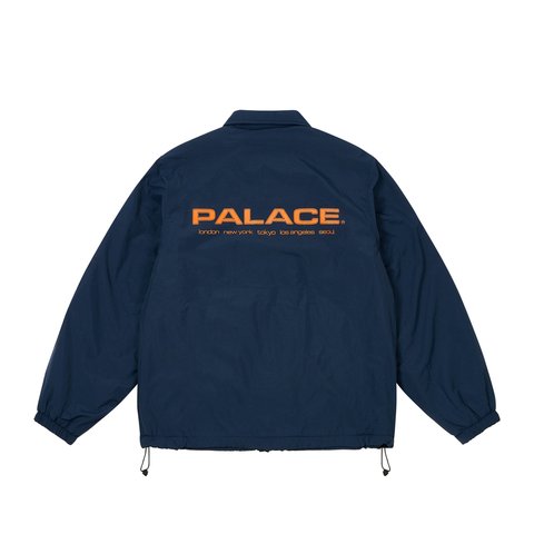 Palace FLEECE LINED COACH JACKET NAVY - Colorway