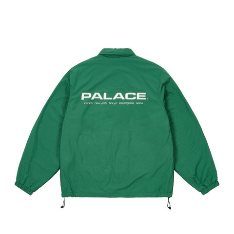 Palace FLEECE LINED COACH JACKET RACEY GREEN - Colorway