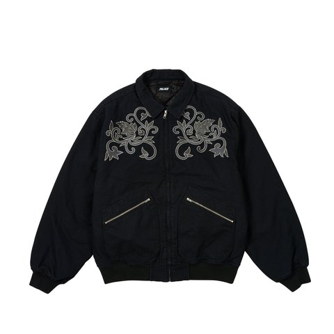 Palace FLORAL CANVAS BOMBER JACKET BLACK - Colorway