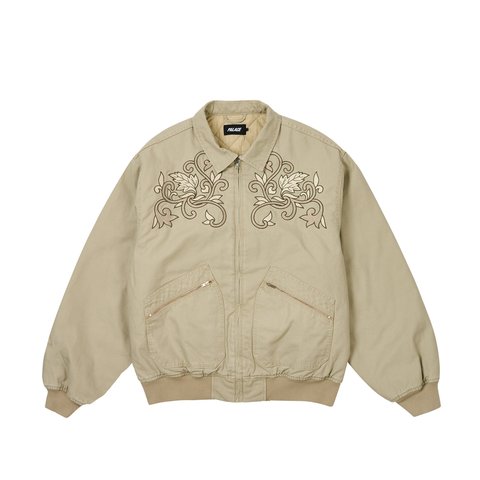 Palace FLORAL CANVAS BOMBER JACKET STONEY GREY - Colorway