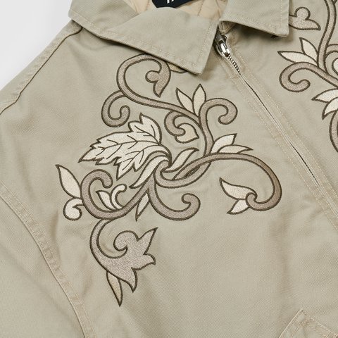 Palace FLORAL CANVAS BOMBER JACKET STONEY GREY - Colorway