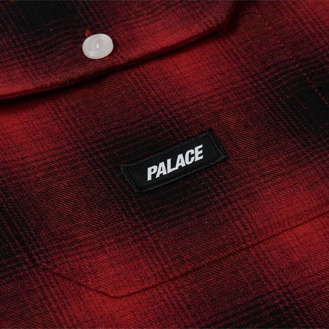 Palace OMBRE FLANNEL SHIRT RED - Colorway