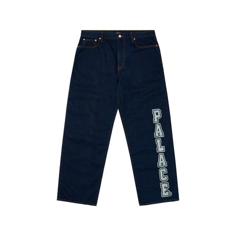 Palace P90 COLLEGE STRESS BAGGY JEAN INDIGO WASH - Colorway