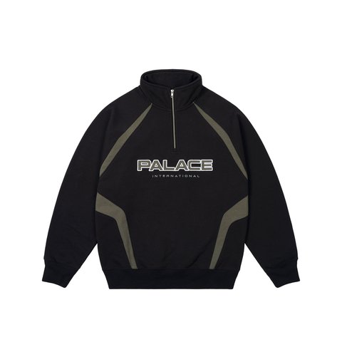 Palace PALACE INTERNATIONAL 1/4 ZIP BLACK - Colorway