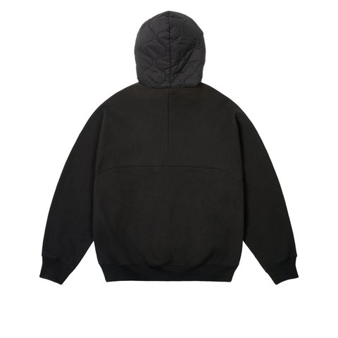 Palace BAFFLED FONT HOOD BLACK - Colorway