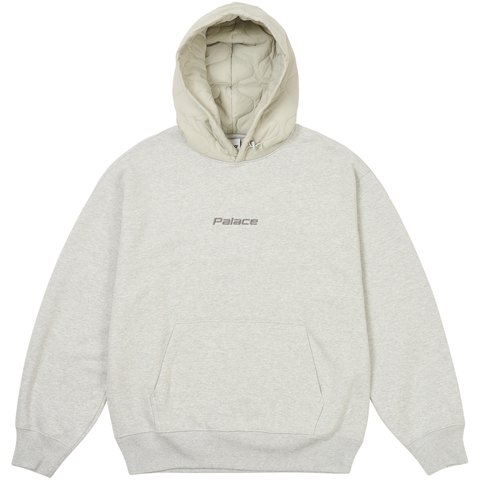 Palace BAFFLED FONT HOOD GREY MARL - $178.00